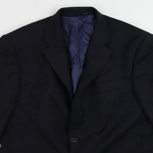 John Lewis Mens Blue Wool Jacket Suit Jacket Size 40 Regular