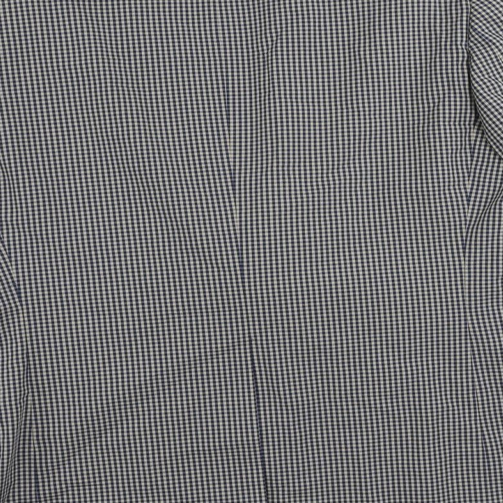 Orvis Mens Blue Check Polyester Jacket Blazer Size 42 Regular