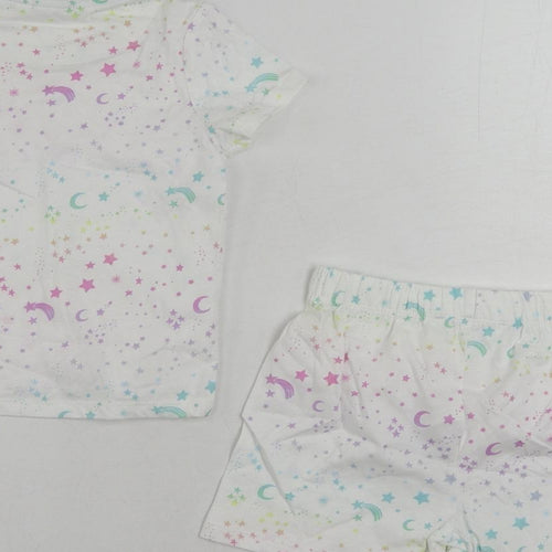 Marks and Spencer Baby White Geometric Cotton Set Pyjama Set Size 18-24 Months Pullover - Star Print