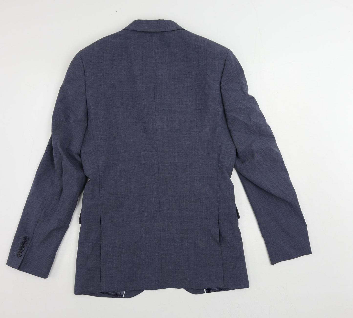 Marks and Spencer Mens Blue Wool Jacket Suit Jacket Size 36 Regular