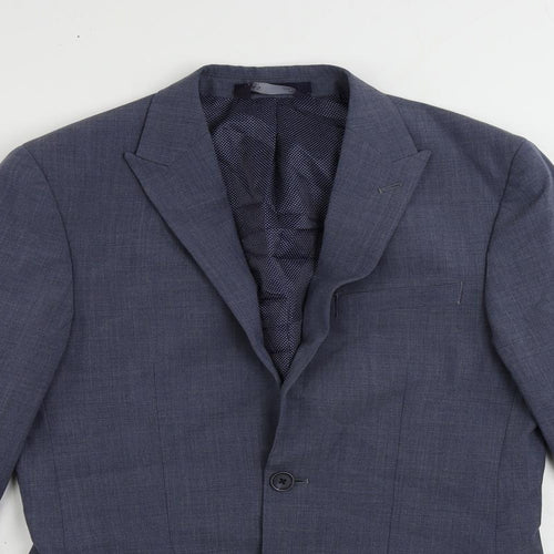 Marks and Spencer Mens Blue Wool Jacket Suit Jacket Size 36 Regular