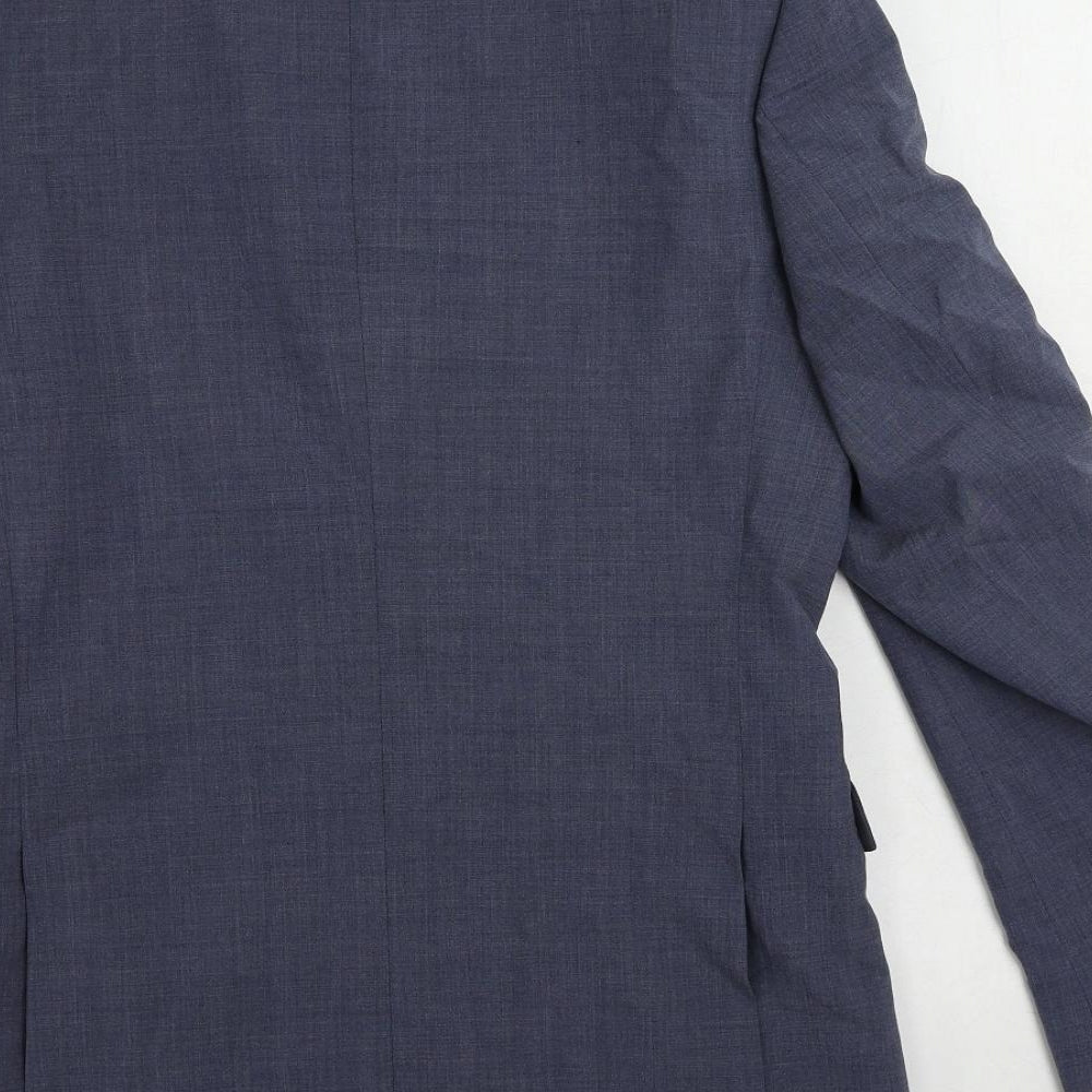 Marks and Spencer Mens Blue Wool Jacket Suit Jacket Size 36 Regular