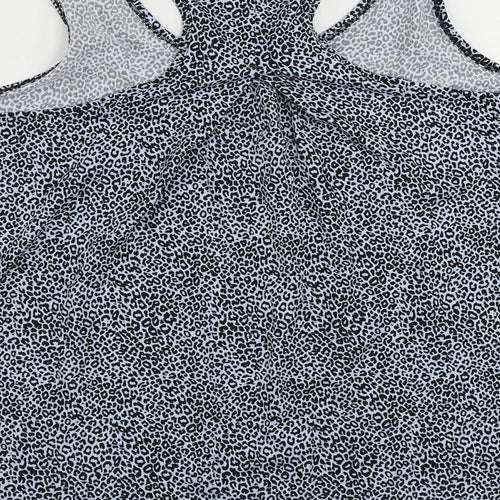 GOODMOVE Womens Blue Animal Print Polyester Pullover Tank Size 18 Scoop Neck Pullover