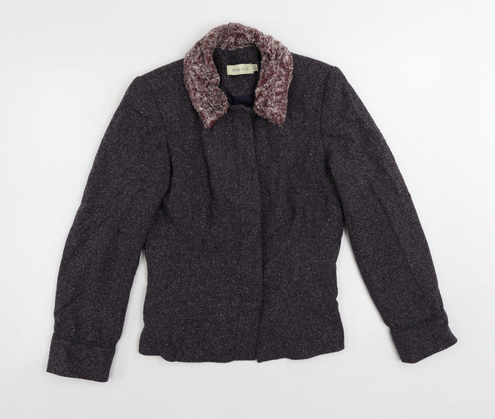River Island Womens Purple Jacket Blazer Size 10 Button