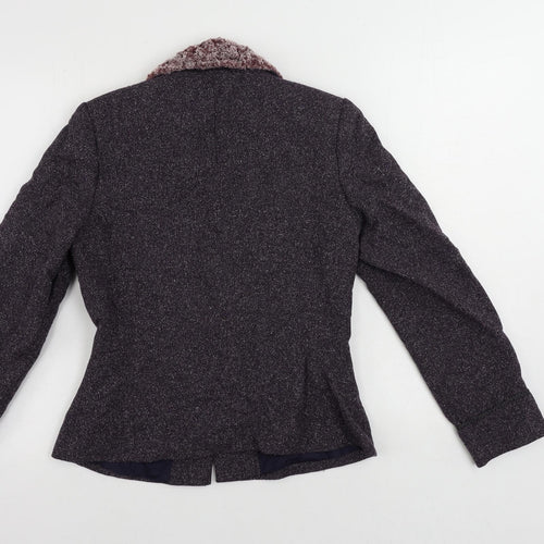 River Island Womens Purple Jacket Blazer Size 10 Button