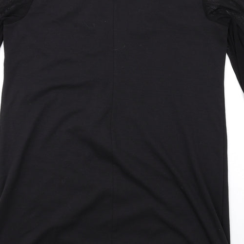 BHS Womens Black Polyester A-Line Size 16 Round Neck Pullover