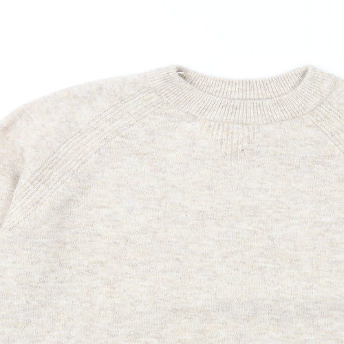River Island Womens Beige Crew Neck Polyester Pullover Jumper Size S