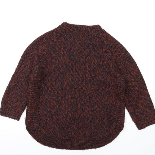 Warehouse Womens Brown Crew Neck Acrylic Pullover Jumper Size 12