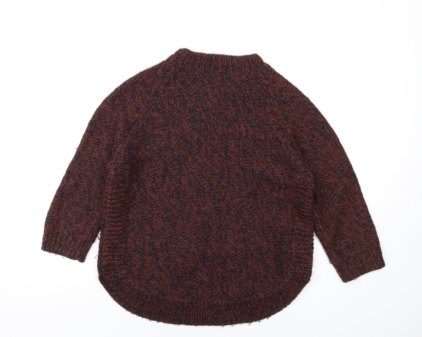 Warehouse Womens Brown Crew Neck Acrylic Pullover Jumper Size 12