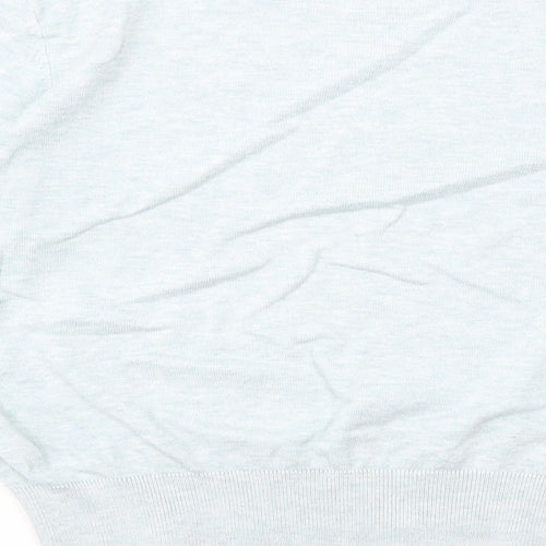 H&M Womens Blue V-Neck Viscose Pullover Jumper Size M