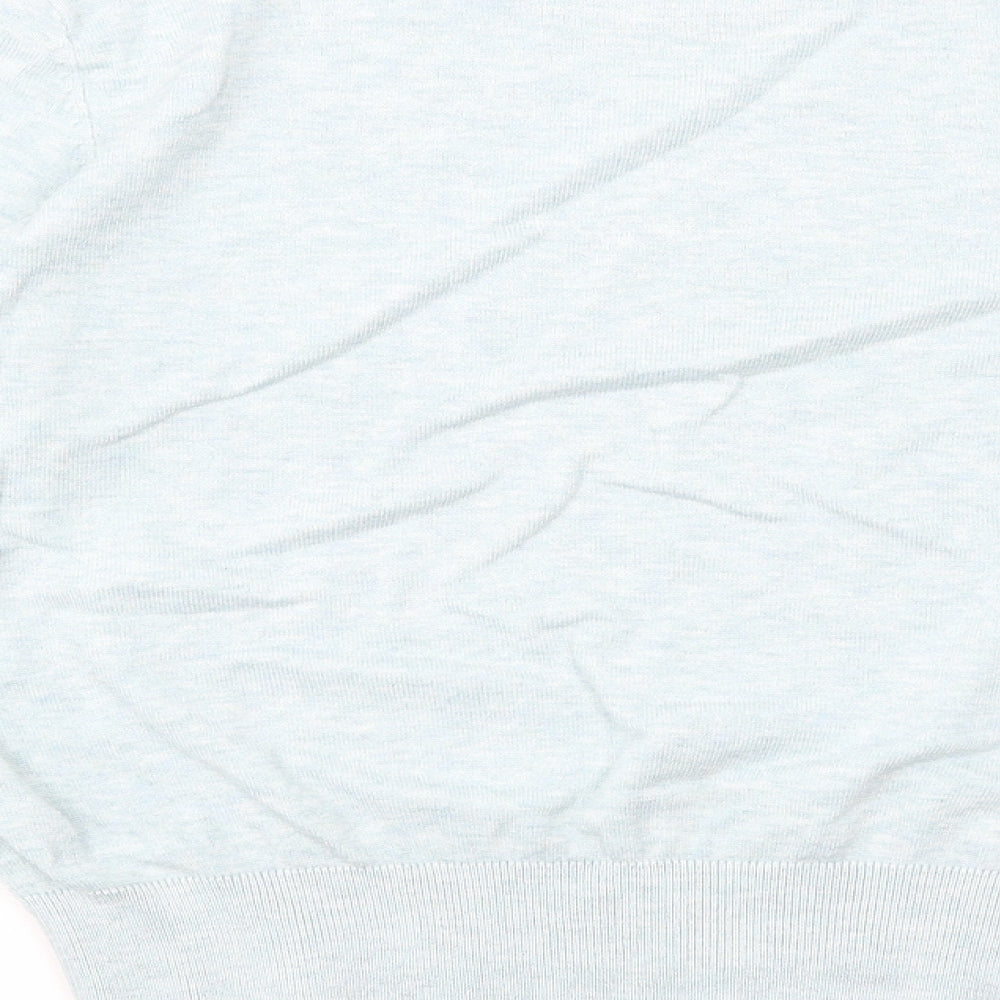 H&M Womens Blue V-Neck Viscose Pullover Jumper Size M