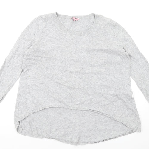 Phase Eight Womens Grey Round Neck Acrylic Pullover Jumper Size 16