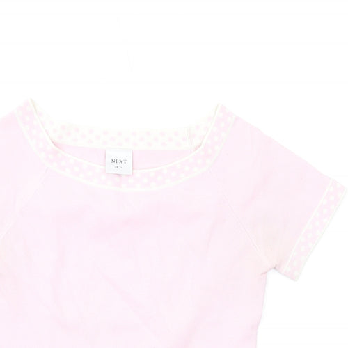 NEXT Womens Pink Acrylic Basic T-Shirt Size 10 Boat Neck