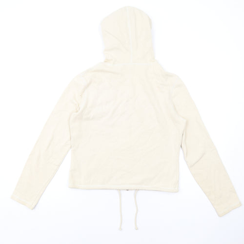 NEXT Womens Beige Cotton Full Zip Hoodie Size 14 Zip