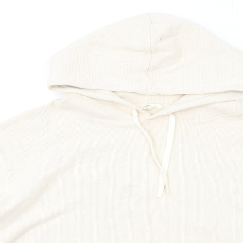 Marks and Spencer Womens Beige Cotton Pullover Hoodie Size 2XL Pullover