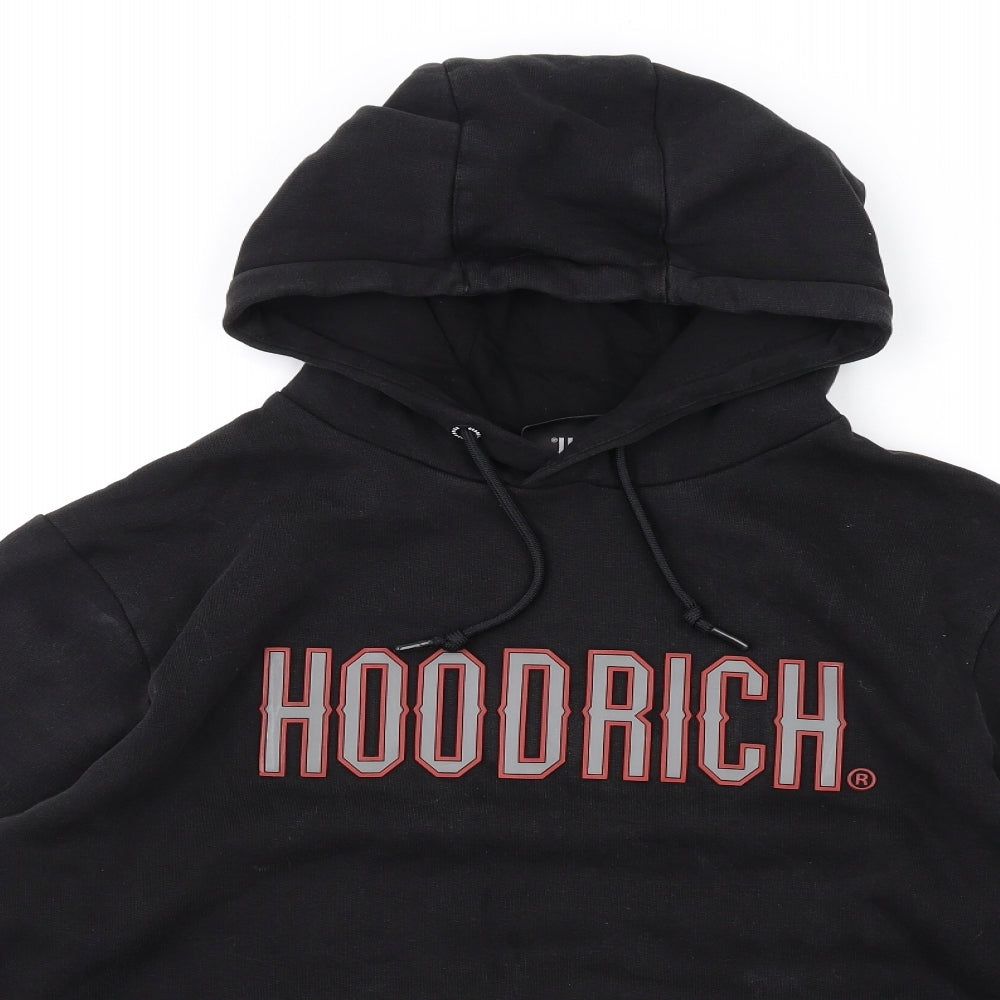 Hoodrich Mens Black Cotton Pullover Hoodie Size L