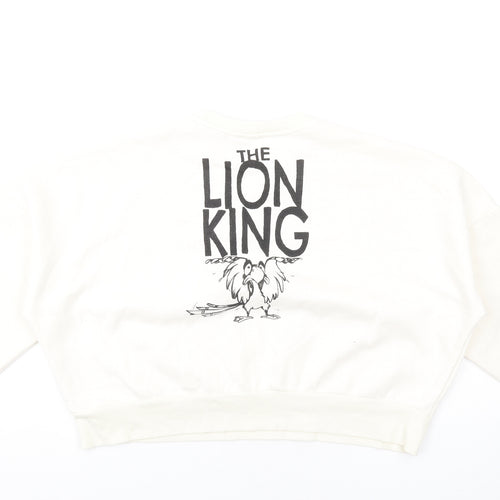 Disney Womens Ivory Cotton Pullover Sweatshirt Size M Pullover - The Lion King
