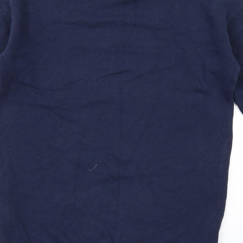 NEXT Girls Blue Cotton Jumper Dress Size 10 Years Crew Neck Pullover