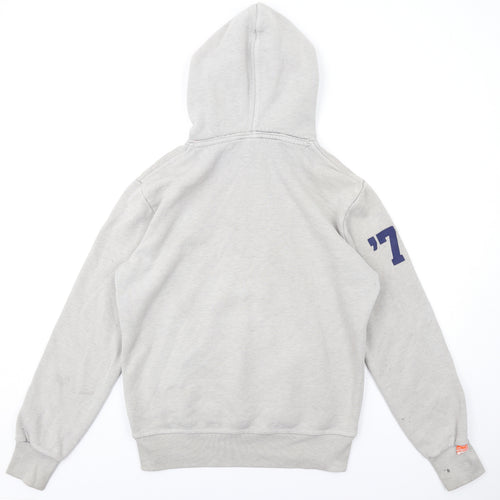 Superdry Mens Grey Cotton Pullover Hoodie Size XL