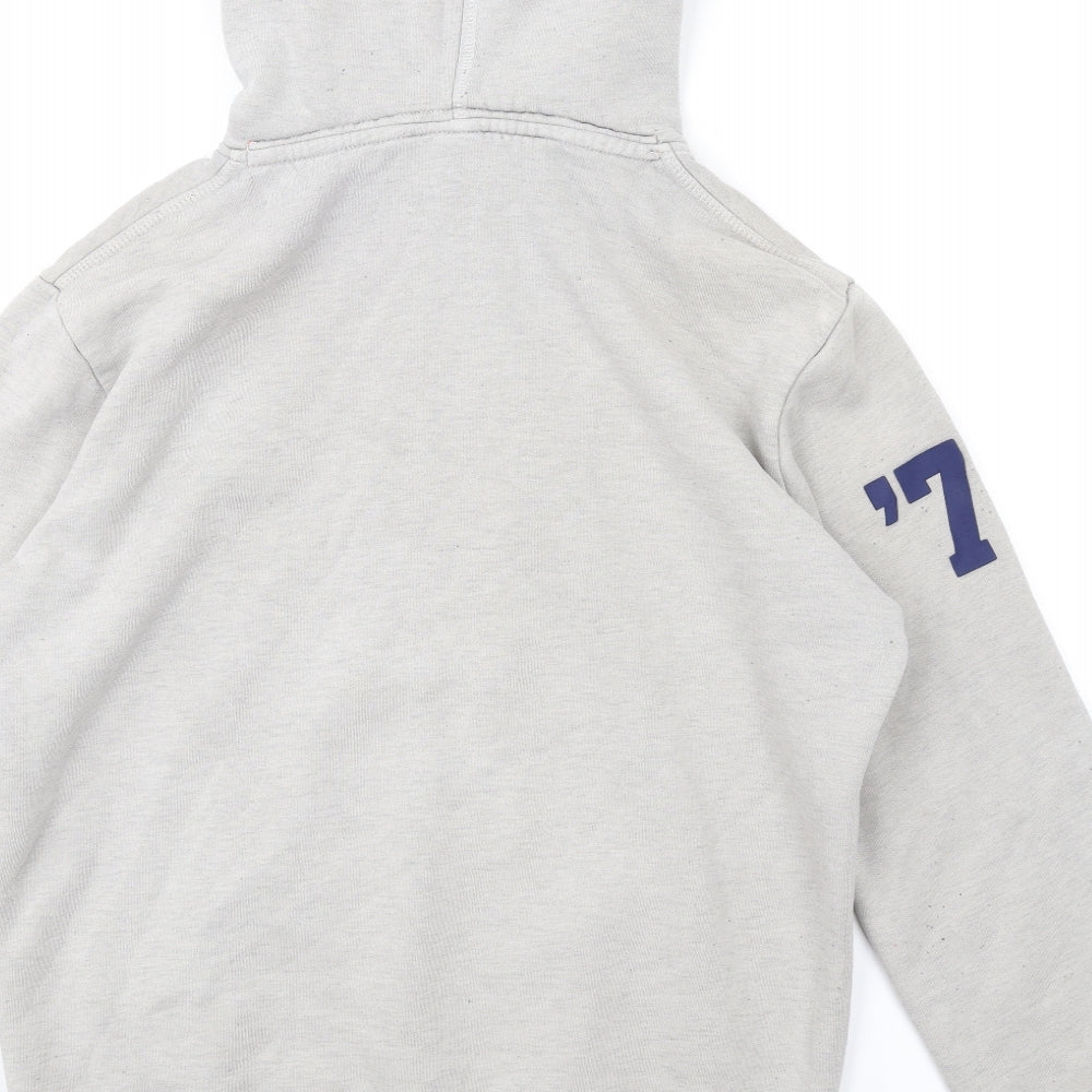 Superdry Mens Grey Cotton Pullover Hoodie Size XL