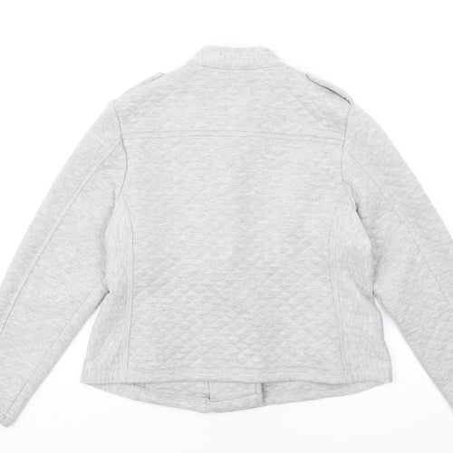 Indigo Womens Grey Quilted Jacket Size 18 Zip