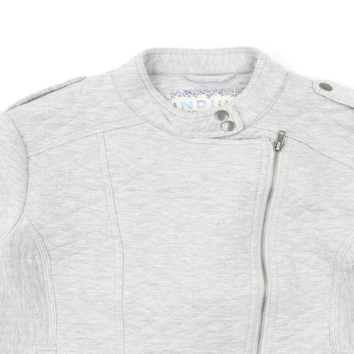 Indigo Womens Grey Quilted Jacket Size 18 Zip