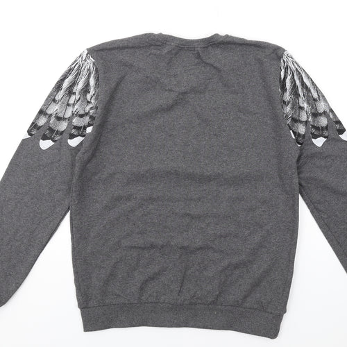Million & Man Mens Grey Cotton Pullover Sweatshirt Size L