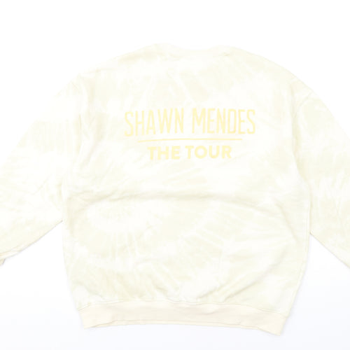 H&M Womens Beige Cotton Pullover Sweatshirt Size S Pullover - Shawn Mendes Tie Dye