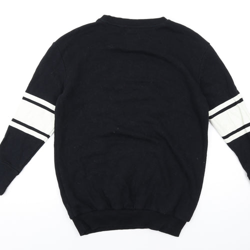 Superdry Womens Black Cotton Pullover Sweatshirt Size S Pullover