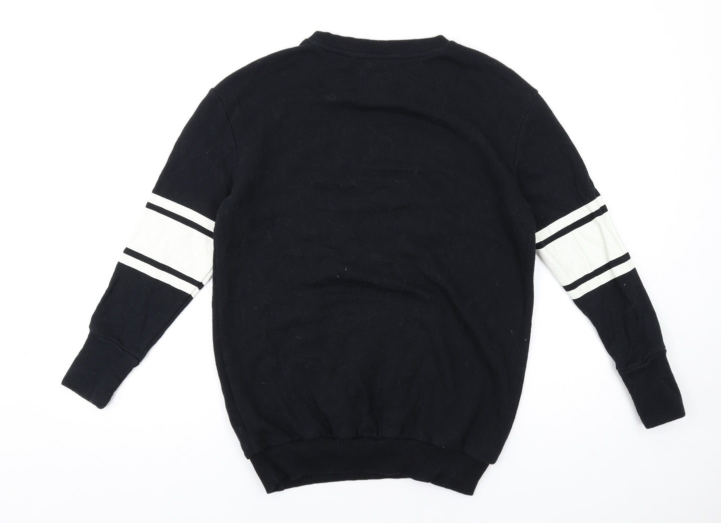 Superdry Womens Black Cotton Pullover Sweatshirt Size S Pullover