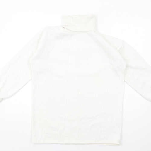 PRETTYLITTLETHING Womens White Polyester Pullover Sweatshirt Size 6 Pullover