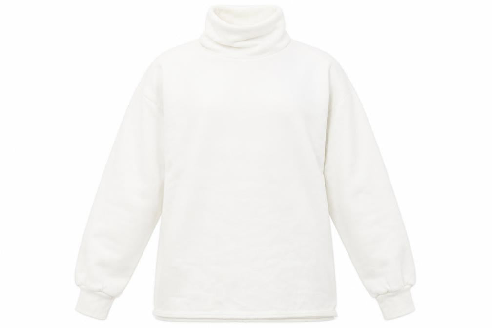 Front view of PRETTYLITTLETHING women’s white polyester pullover sweatshirt, size UK 6, pullover