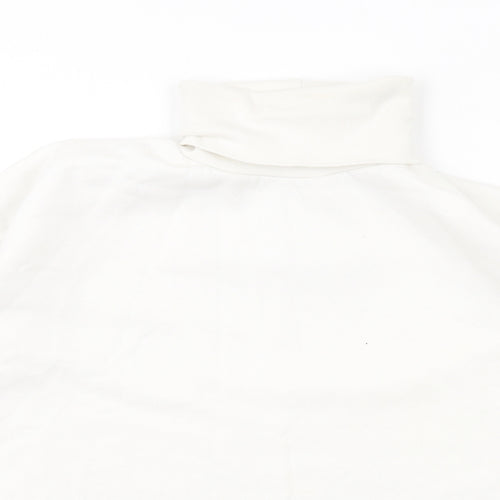 PRETTYLITTLETHING Womens White Polyester Pullover Sweatshirt Size 6 Pullover