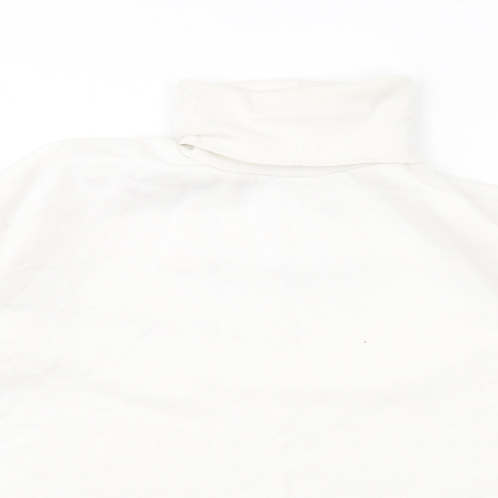 PRETTYLITTLETHING Womens White Polyester Pullover Sweatshirt Size 6 Pullover