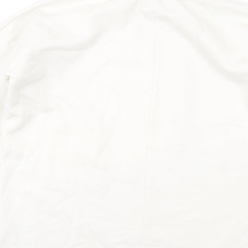 PRETTYLITTLETHING Womens White Polyester Pullover Sweatshirt Size 6 Pullover