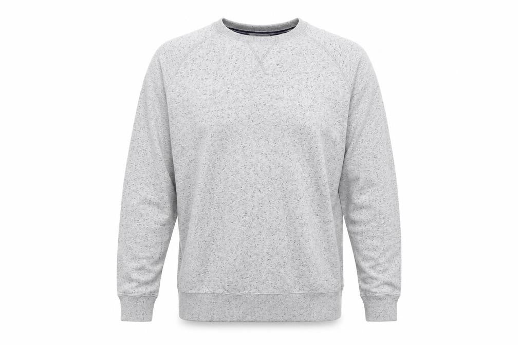 Front view of Burton men’s grey cotton pullover sweatshirt, size XL