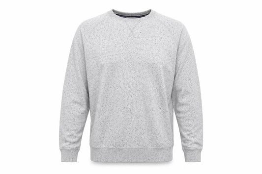 Front view of Burton men’s grey cotton pullover sweatshirt, size XL