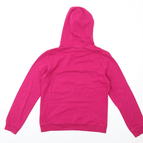 DECATHLON Womens Pink Cotton Pullover Hoodie Size M Pullover