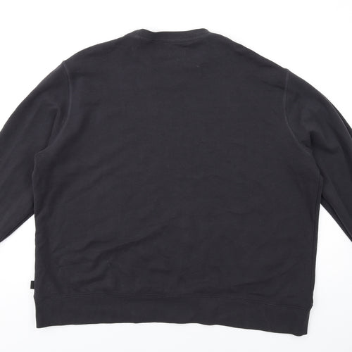 Marks and Spencer Mens Black Cotton Pullover Sweatshirt Size 3XL
