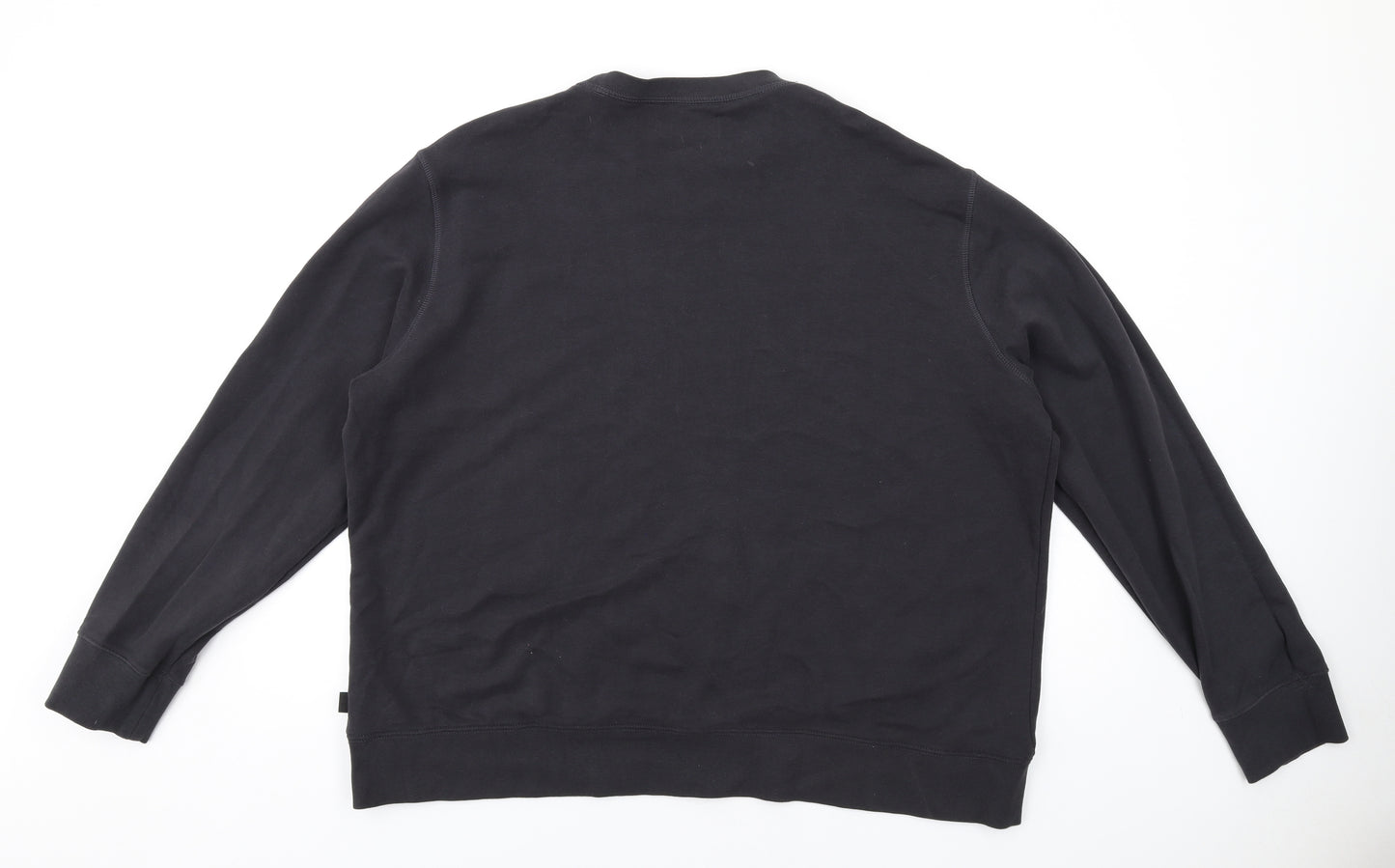Marks and Spencer Mens Black Cotton Pullover Sweatshirt Size 3XL