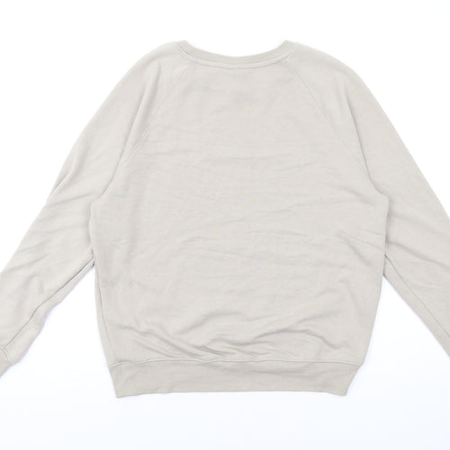 H&M Womens Beige Polyester Pullover Sweatshirt Size XS Pullover