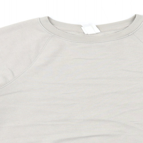 H&M Womens Beige Polyester Pullover Sweatshirt Size XS Pullover