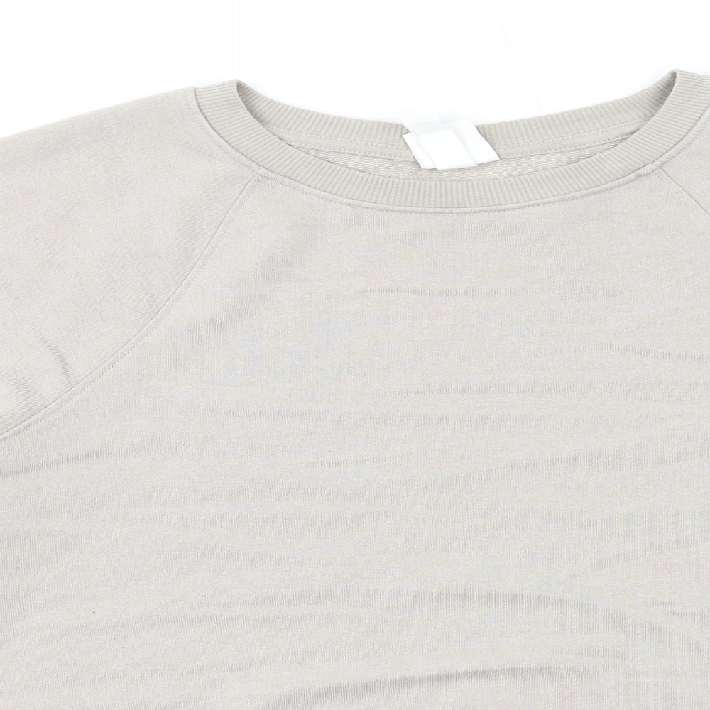 H&M Womens Beige Polyester Pullover Sweatshirt Size XS Pullover