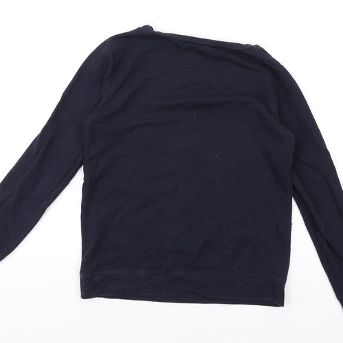 H&M Womens Blue Cotton Pullover Sweatshirt Size S Pullover - Sequins