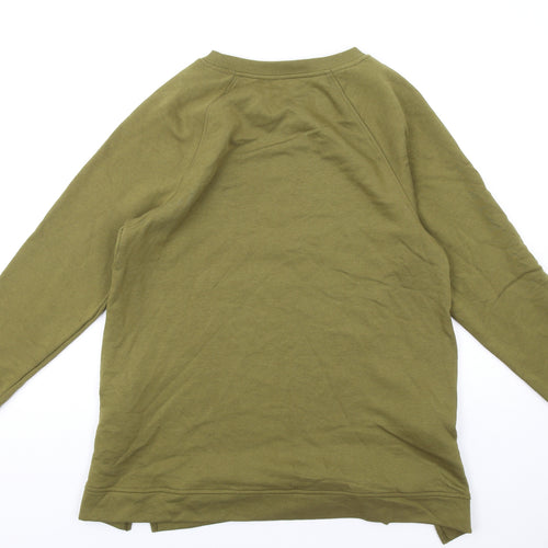 Marks and Spencer Womens Green Cotton Pullover Sweatshirt Size 10 Pullover