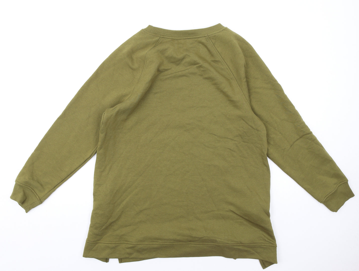 Marks and Spencer Womens Green Cotton Pullover Sweatshirt Size 10 Pullover