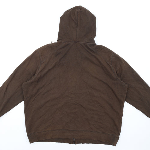 Marks and Spencer Womens Brown Cotton Pullover Hoodie Size 22 Zip