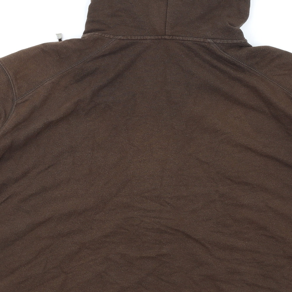 Marks and Spencer Womens Brown Cotton Pullover Hoodie Size 22 Zip