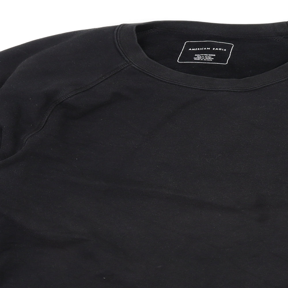 American Eagle Outfitters Womens Black Cotton Pullover Sweatshirt Size 3XL Pullover