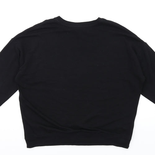 New Look Womens Black Cotton Pullover Sweatshirt Size S Pullover